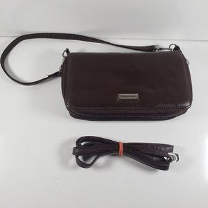 VTG Pelle Studio Wilsons Leather Brown Leather Wristlet Short & Crossbody Straps